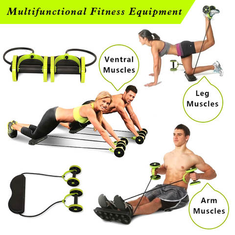 2022 Best Yoga Muscle Exercise Home Pull Rope Fitness Equipment Wheel Abdominal Ab Gym Roller Breast Trainer Sets Dropshipping ► Photo 1/5