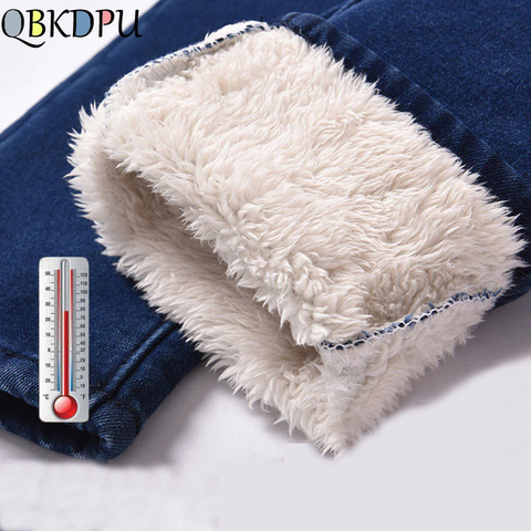 Super Warm Plus Size Winter Jeans for Women Female High Waist Skinny Thick Casual Trousers Stretch Velvet Denim Pants Streetwear ► Photo 1/6