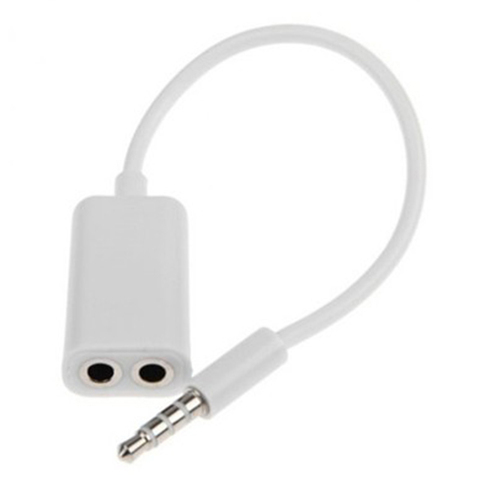 3.5mm Stereo Splitter Audio Male to Earphone Headset + Microphone Adapter White High Quality Dropshipping ► Photo 1/6
