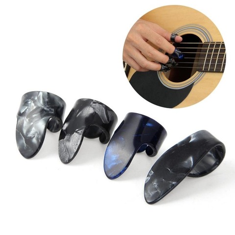 3 Finger + 1 Thumb  Acoustic Nail Guitar Pick Celluloid Mediator Thumbpick Plectrums Sheath For Acoustic Electric Bass Guitarra ► Photo 1/6