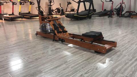 folding wooden water rower home gym equipment row ► Photo 1/3