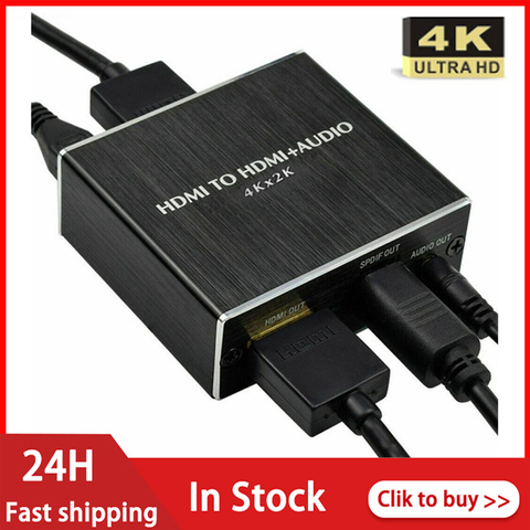 Compatible With DTS / Dolby Audio Extractor RCA HDMI Audio Extractor Splitter HDMI To Audio Extractor Optical 4K X 2K SPDIF ► Photo 1/6