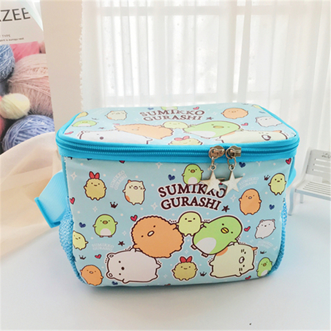 IVYYE 1PCS 16CM Sumikko gurashi Fashion Portable PU Lunch Bags Cartoon Picnic Bag Food Box Tote Storage For Women Girls Kids NEW ► Photo 1/1