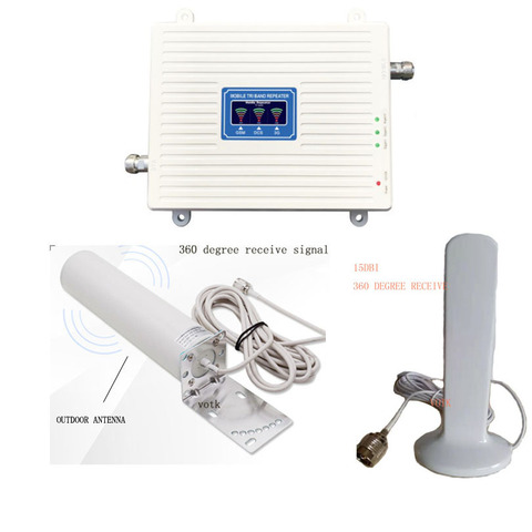 Cell Phone 2G3G4G Signal Booster GSM WCDMA DCS LTE Celluar Amplifier 900 1800 2100 Network Repeater with 15DBI INDOOR ANTENNA ► Photo 1/6