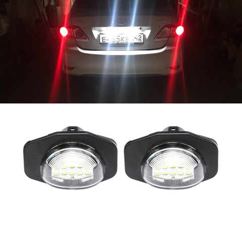 2PCs Bright 18 Leds License Plate Light Lamp Bulbs Number Plate Light For TOYOTA ALPHARD AUEIS ADE COROLLA WISH URBAN ► Photo 1/5