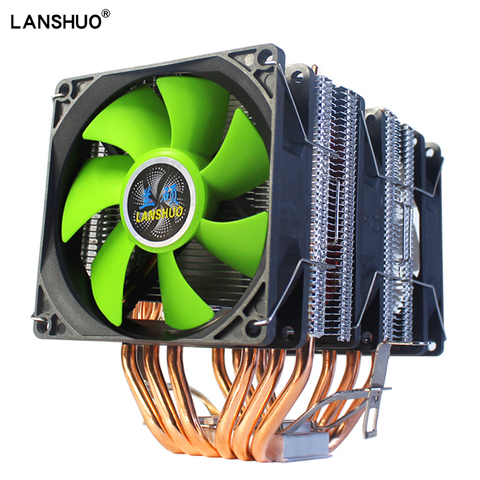 Stamped double tower high efficiency 6copper tube CPU radiator suitable for775 1155 1366 AMD motherboard cooling fan LGA X79 X99 ► Photo 1/6
