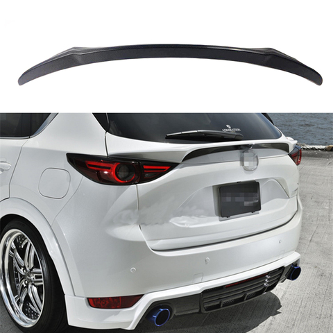 Fit for Mazda CX-5 2017 2022 FRP material carbon fiber Trunk Lip Wing White Spoiler Car Styling Rear Middle Spoiler wing ► Photo 1/6