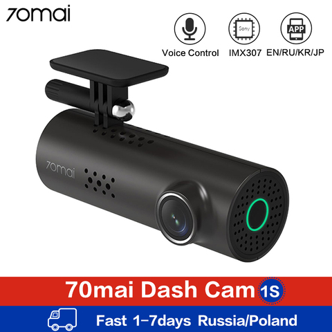 70mai Dash Cam 1S Wifi Car DVR Camera Full HD 1080P Night Vision APP English Voice Control 70mai 1S Car Camera Recorder G-sensor ► Photo 1/1