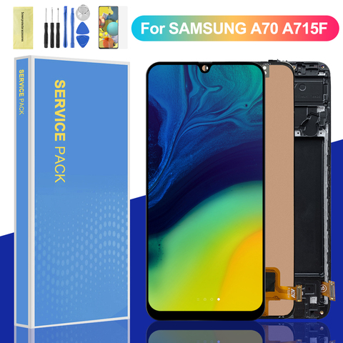 For Samsung Galaxy A70 LCD Display Touch Screen Digitizer Assembly Replacement For Samsung Galaxy A70 A705FN A705F LCD Screen ► Photo 1/6