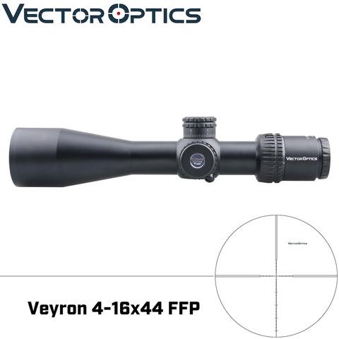 Vector Optics Veyron 4-16x44 Air Rifle Scope FFP Riflescope Ultra Short Compact 1/10 MIL .22 .25LR  Also Fits Short Firearms ► Photo 1/6