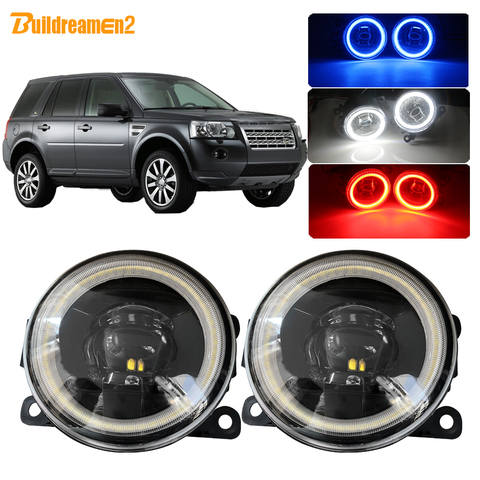 Buildreamen2 For Land Rover Freelander 2 LR2 FA_ 2006-2014 Car 4000LM LED Fog Light Kit Angel Eye Daytime Running Light DRL 12V ► Photo 1/6