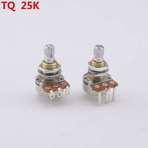 1 Piece GuitarFamily Brass Shaft  A25K  Potentiometer(POT)  For  Electric Guitar Active Pickup MADE IN TAIWAN ► Photo 1/5