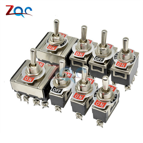Best quality Mini Auto Toggle Switch AC 250V 16A 2/3/4/6 Pin DPDT ON-OFF-ON 2/3 Position Copper/silver contact Waterproof Cap ► Photo 1/6
