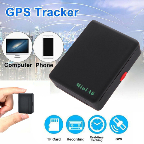 A8 Mini Gsm/gprs Tracker Global Real Time Gps Tracking Device With SOS Button for Cars Kids Elder Pets GPS Locator Finder Tools ► Photo 1/6