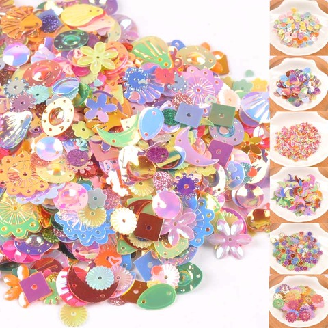 10g New PVC mix Loose Sequins/Paillettes Sewing Craft DIY Garment Scrapbook Technology c2675 ► Photo 1/5