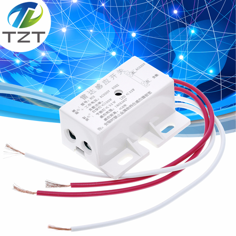 New 220V AC 50Hz Auto Infrared Sensor Switch PIR Microwave Radar Body Motion Sensor Module Adjustable For Time Distance Range ► Photo 1/6