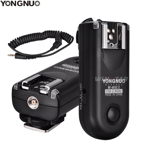 YONGNUO RF-603 II C3 Radio Wireless Remote Flash Trigger for Canon 50D 40D 7D/7D Mark II/6D/6D Mark II/5D Mark IV / III /II 1DS ► Photo 1/1