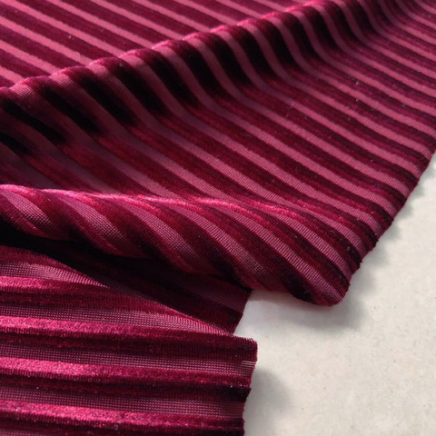 Velvet Fabric Cloth Gorgeous Silky Stripe Fabric for Velvet Dress Clothes Luxury Soft Velvet 50cm*150cm Home Textile Curtain ► Photo 1/6