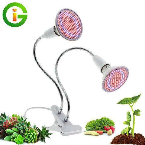LED Grow Light Full Spectrum with E27 Lamp Holder Clip-on Phyto Lamps 72LEDs 200LEDs 290LEDs for Indoor Plants Flowers Growth ► Photo 1/6