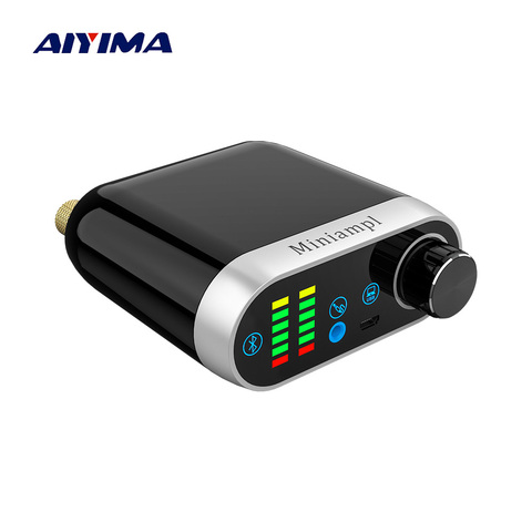 Aiyima Audio HiFi Mini Bluetooth 5.0 HiFi Power Amplifier Class D Tpa3116 Digital Amp USB Sound Card AUX 50W*2 Home Amplifiers ► Photo 1/6