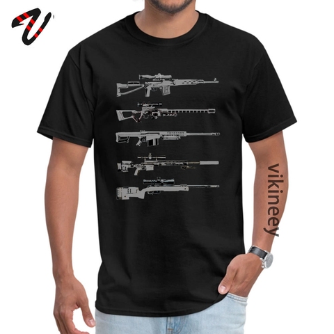 Men Short Sleeve Sniper Rifles Tshirts Justice Tops Shirt Retro Justice O Neck T-shirts Wholesale ► Photo 1/6
