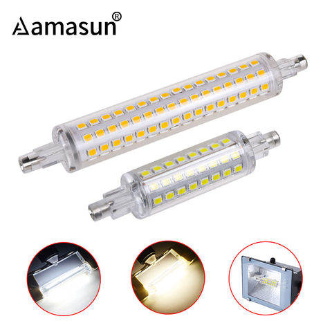 J78 J118 78mm 118mm R7S Lamparas Led Lamp AC 220V 110V 2835SMD 64 128 leds Spotlight Replace Halogen Floodlight R7S No Flicker ► Photo 1/1