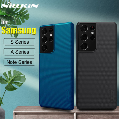 for Samsung Note 20 S21 Ultra S20 Plus FE Case Casing Nillkin Frosted Shield Hard PC Full Cover for Galaxy A72 A52 A42 A32 A12 ► Photo 1/6