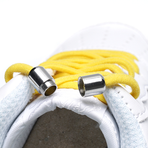 1Pair Metal Lock Elastic Shoelaces For Kids and Adult Quick Lazy Laces ► Photo 1/6