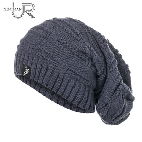 New True Letter Winter Hat Long Size Knitted Cap High Quality Casual Beanies For Men & Women Solid Bonnet Cap ► Photo 1/6