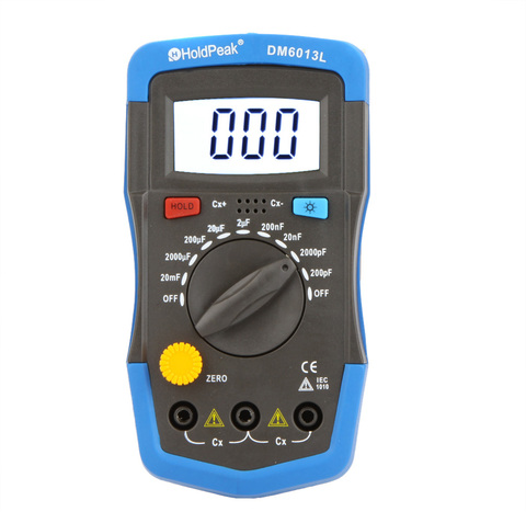 DM6013L Professional Handheld Digital 1999 Counts Capacitance Meter Electronic Capacitance Tester Tool With LCD Backlight ► Photo 1/6