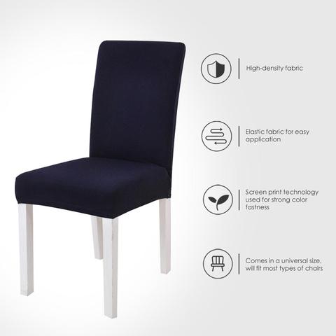 Chair Covers Spandex Solid Color Desk Seat Protector Seat Slipcovers for Hotel Banquet Wedding Universal Size 1PC ► Photo 1/6