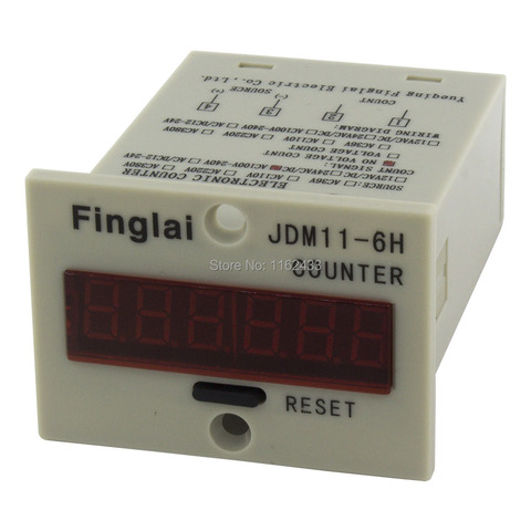 JDM11-6H 4 pin contact signal input digital electronic counter relay JDM11 production counter AC 220V 110V 380V 36V DC 24V 12V ► Photo 1/6