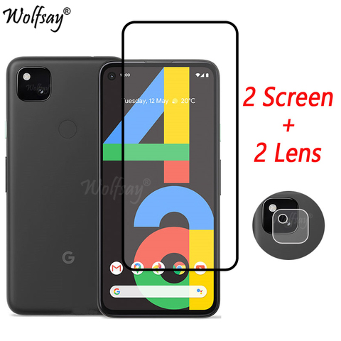 Full Cover Tempered Glass For Google Pixel 4a Screen Protector For Google Pixel 4a Camera Glass For Google Pixel 4a Glass 5.81