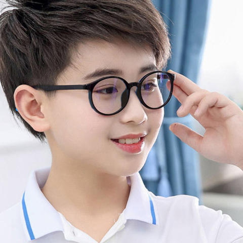 2022 new round frame anti blue light glasses Plain glasses children radiation protection for kid Computer phone Online course ► Photo 1/6