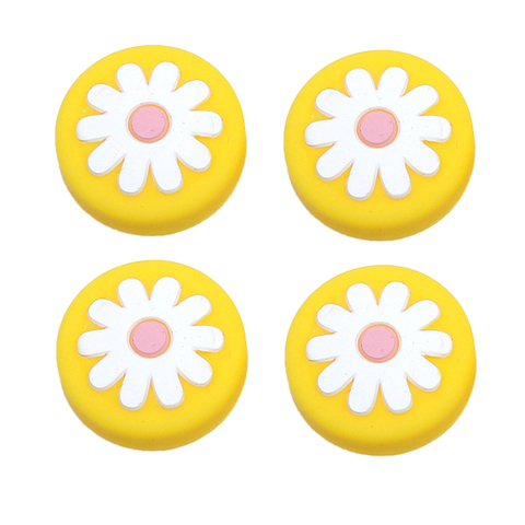 4pcs Daisy Flower Thumb Grip For Nintend Switch Controller Grips Thumb Stick Cover Joystick Caps For Switch Joycon Controller ► Photo 1/6