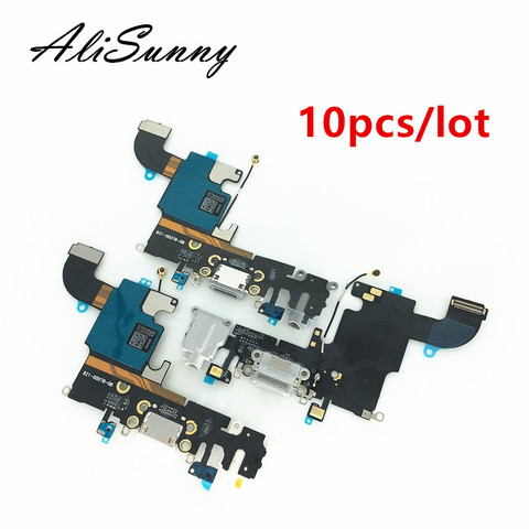 AliSunny 10pcs Charging Port Flex Cable for iPhone 6 6S 7 8 Plus XR XS USB Dock Connector Charger Ports for iPhone X 5 5S 5C ► Photo 1/1