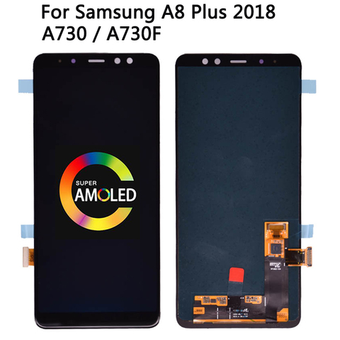 Super Amoled For Samsung Galaxy A8 plus A730 A730F LCD Display Touch Screen Digitizer Assembly for Galaxy A8+ 2022 Duos ► Photo 1/6