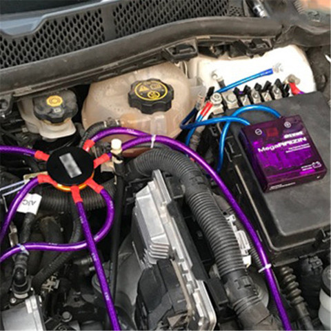 Universal Car Fuel Saver Voltage Stabilizer Regulator Grounding Purple Pivot Mega Raizin  Digital Display ► Photo 1/6