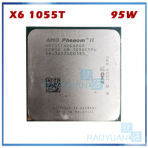 AMD Phenom X6 1055T X6-1055T 2.8GHz Six-Core CPU Processor HDT55TWFK6DGR 95W Socket AM3 938pin ► Photo 1/1