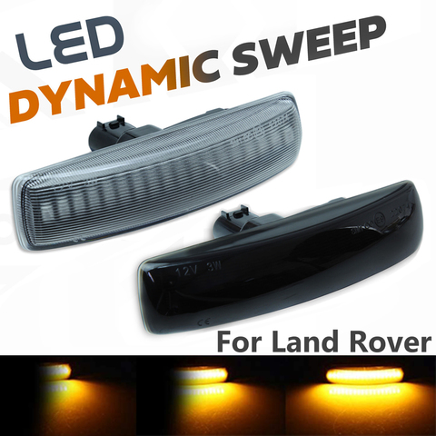 2Pcs LED Turn Signal Dynamic Side Marker Lamp Repeater Indicator Light For Land Rover Freeland 2 Discovery 3 4 Rover Sport L320 ► Photo 1/6