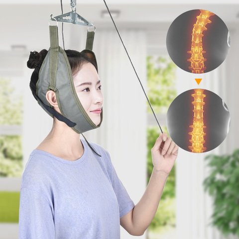 Hanging Neck Traction Apparatus Kit Adjustable Cervical Traction Device Chiropractic Neck Correction Stretcher Head Massager ► Photo 1/6