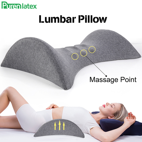 PurenLatex Memory Foam Maternity Pillow Waist Lumbar Surround Pad Orthopedic Cushion Pain Tiredness Relieve Pregnancy Bed Pillow ► Photo 1/6