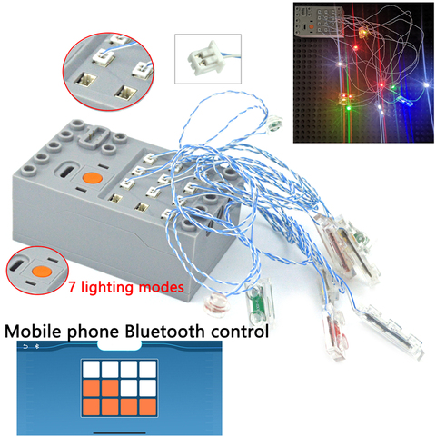 moc Accessorie signal Led Light Toys Technic City Street DIY 25cm remote control  Lamp Pin port compatible with Building Block ► Photo 1/6