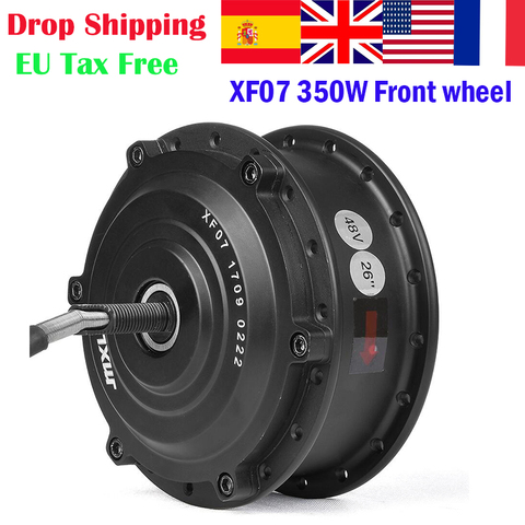 MXUS XF07 350W High Speed Brushless Gear Hub Motor E-bike Motor Front Wheel Drive 24V 36V 48V Ebike Conversion Kits ► Photo 1/6