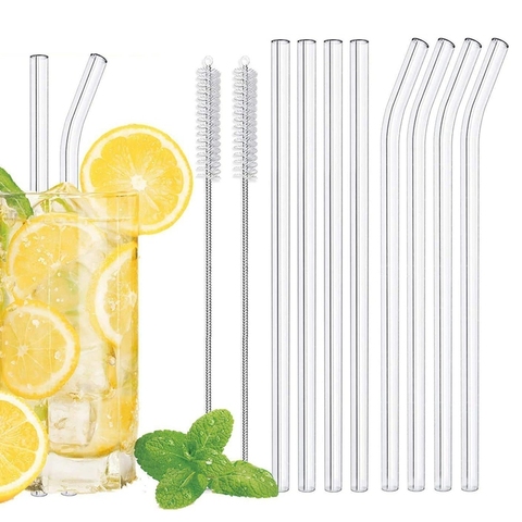 20cm Glass Smoothie Straw, Reusable Clear Drinking Straws for Smoothie Milkshakes Environmentally Friendly Drinkware Straw ► Photo 1/6