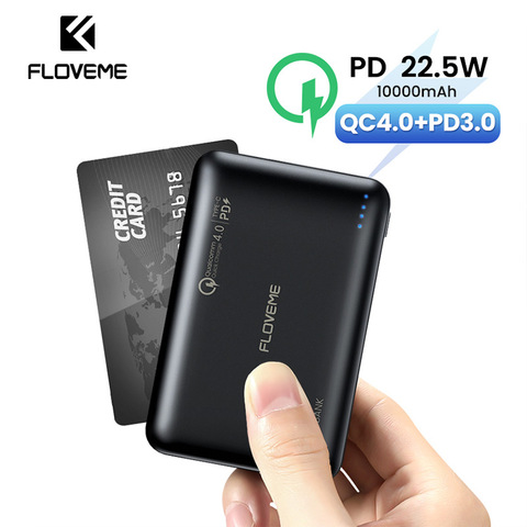 FLOVEME Power Bank 10000mAh Quick Charge 4.0 Portable Charger USB Type C PD 3.0 Fast Charging Powerbank External Battery Charger ► Photo 1/6