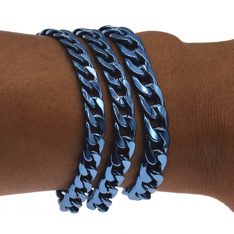 Chain On Hand For Mens Bracelet Cuban Link Bracelet Men Accessories Fasion Unisex Wrist Jewellery Gifts ► Photo 1/6