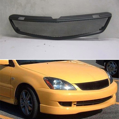 Body Kit Front Bumper Cover Refitting Grill Accessories Carbon Fibre Racing Grille Use For Mitsubishi Lancer 2006 2007 Year ► Photo 1/6