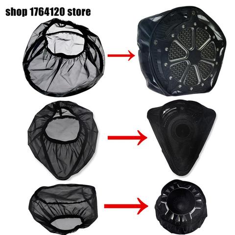 Black Waterproof Rain Sock For Harley Sportster XL 883 1200 Touring Street Road Glide Dyna Softail For Air Filter Cleaners kits ► Photo 1/6