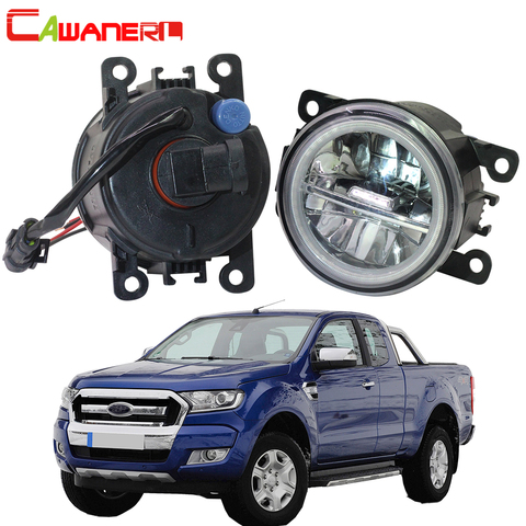 Cawanerl 2 Pieces Car Accessories 4000LM LED Lamp Fog Light + Angel Eye DRL Daytime Running Light 12V For Ford Ranger 2005-2015 ► Photo 1/6